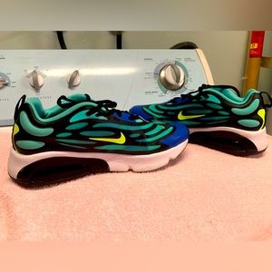 Black, teal and lime green Size 7 Nike Airs